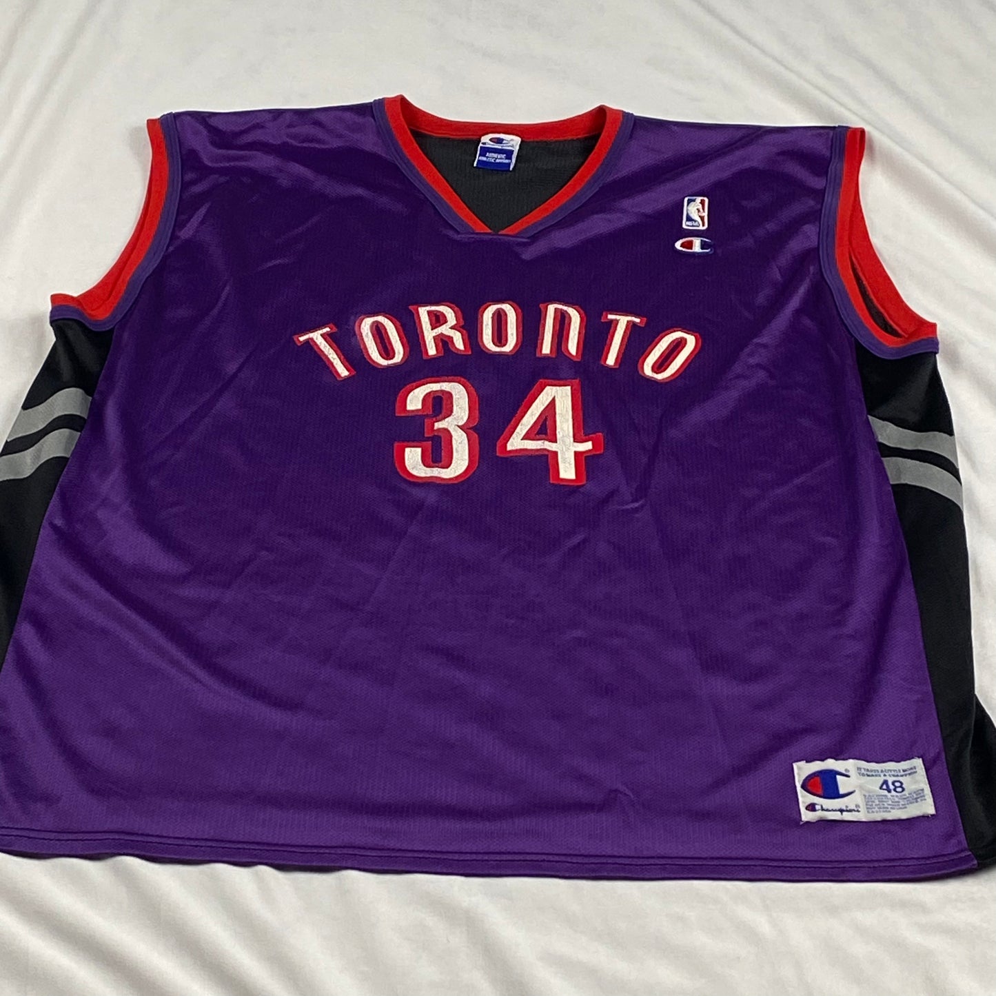 Toronto Raptors Hakeem Olajuwon Champion Replica NBA Basketball Jersey