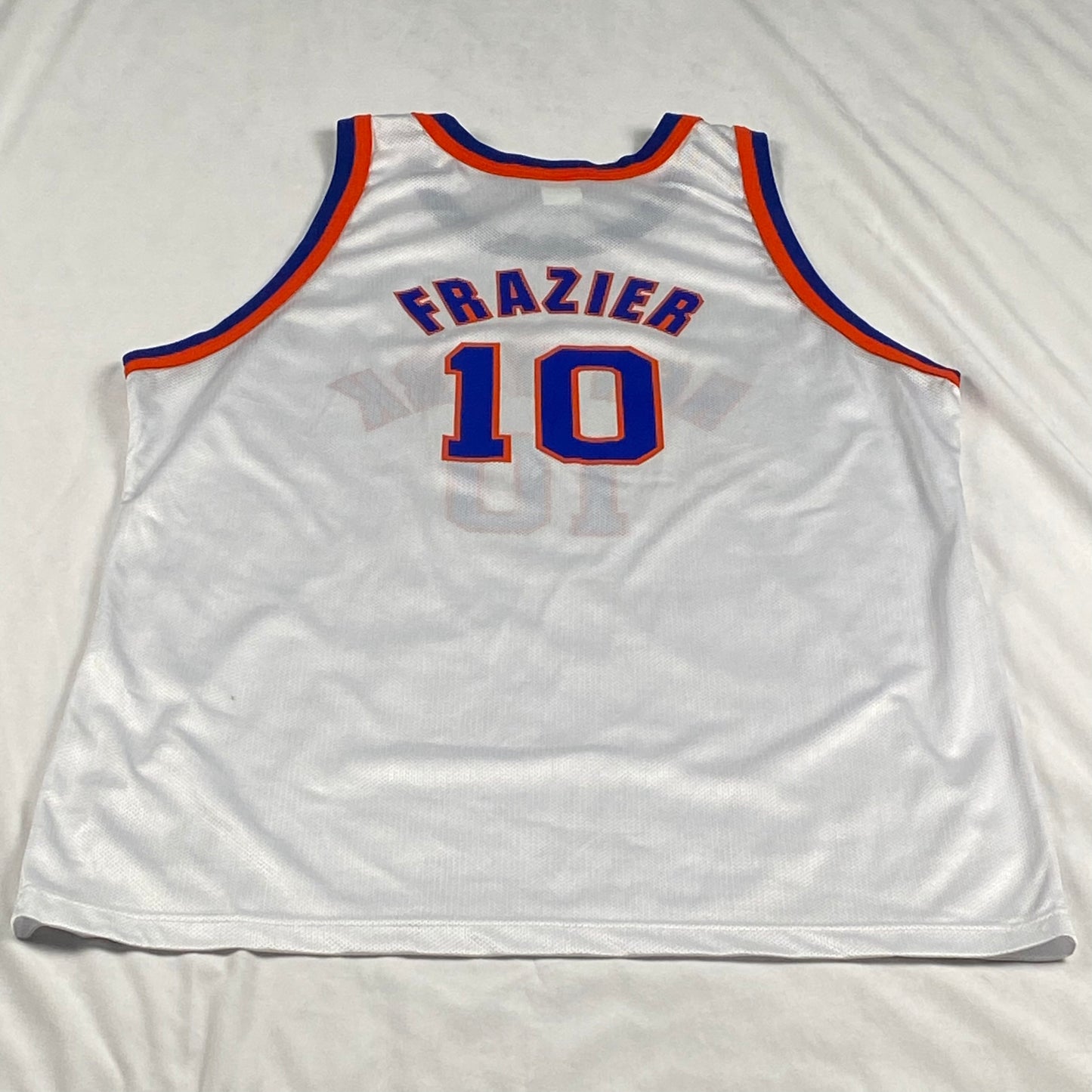 New York Knicks Walt Frazier Champion Replica NBA at 50 Gold Logo NBA Basketball Jersey